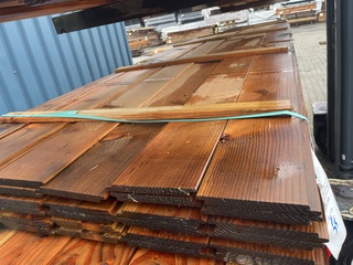 Ca. 35x Douglas wisselsponning, 18x190mm, lengte 500cm